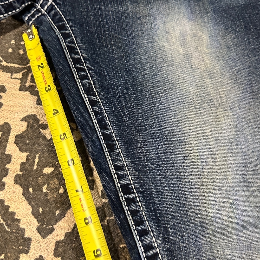 Blue Jeans With Black Leather Patch - image 8